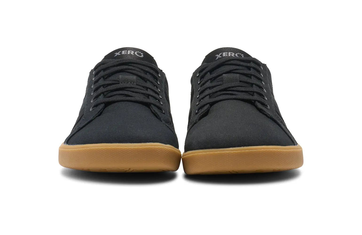 Xero Shoes - Dillon Canvas - Men Black / Gum - Lonetas de cordones barefoot negras para hombre