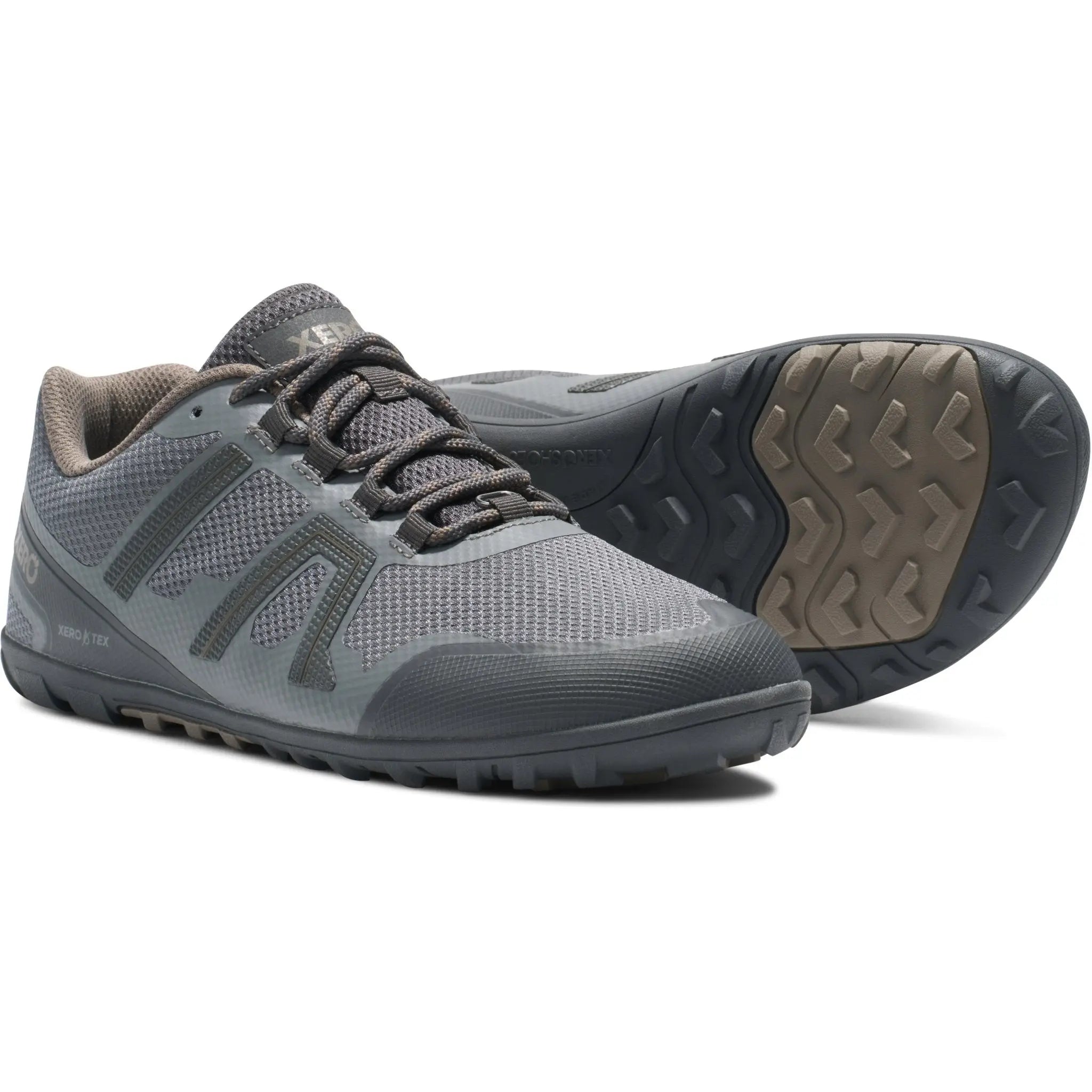 Xero Shoes - Mesa Trail WP - Men steel-gray-asphalt - Deportivas Barefoot para Trail grises para hombre