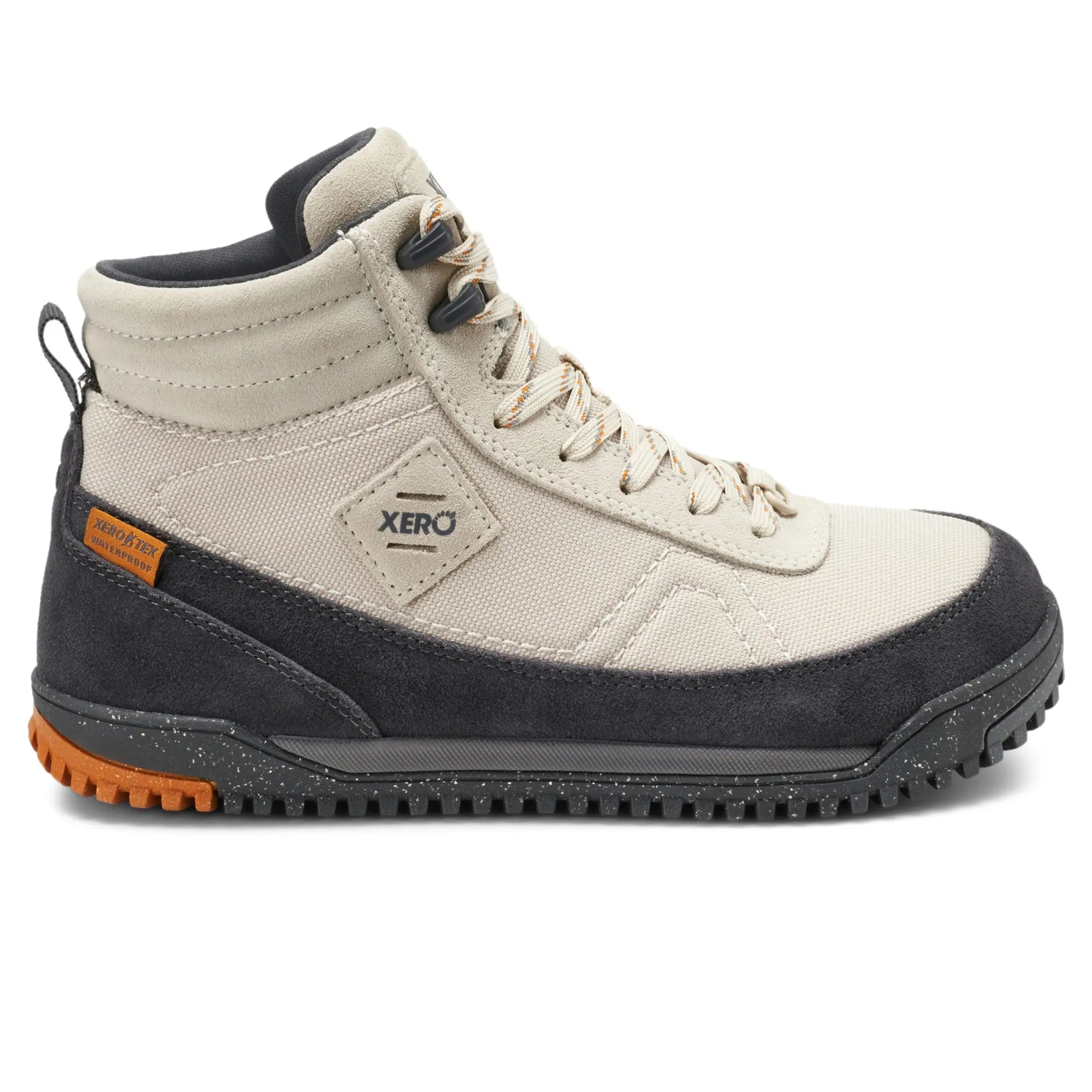 Xero Shoes - Ridgeway - Women fog - Botas Barefoot Estilo Retro de Hiking impermeables blancas para mujer