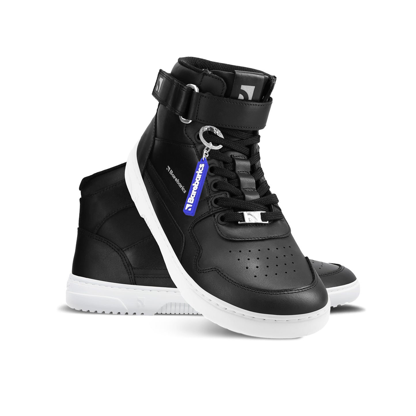 Barefoot Sneakers Barebarics Zing - High Top - Black & White - Leather